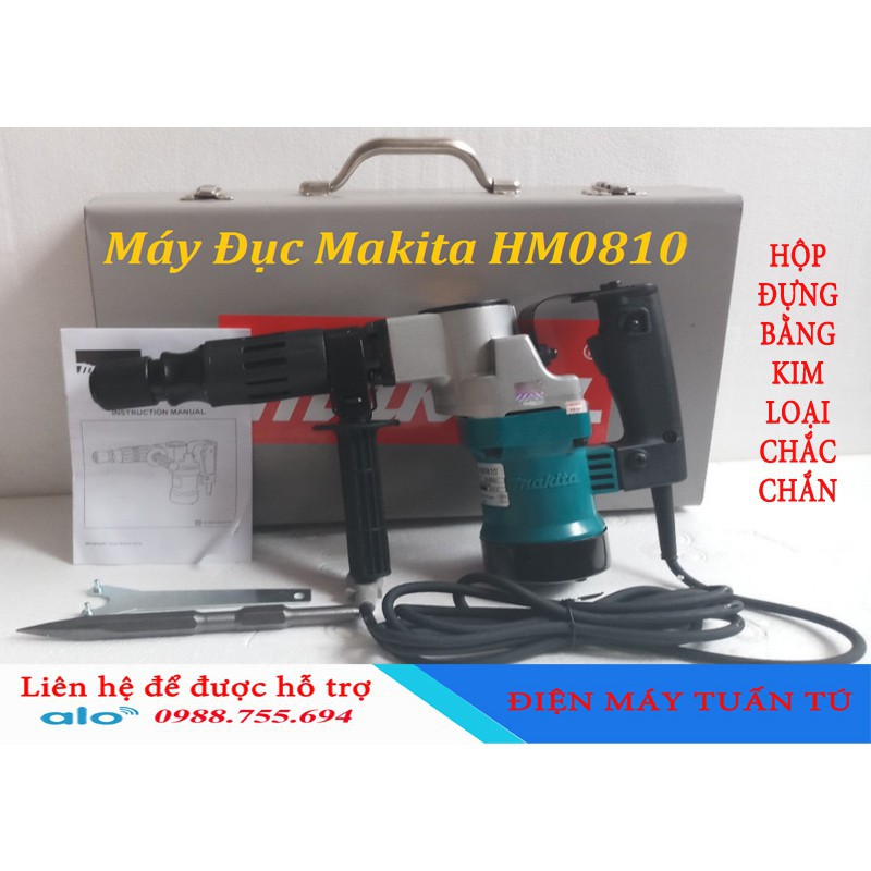 [NHẬP KHẨU] MÁY ĐỤC BÊ TÔNG MAKITA-HM0810 Mũi 17MM - 1200W - 100% Dây đồng chịu nhiệt độ cao