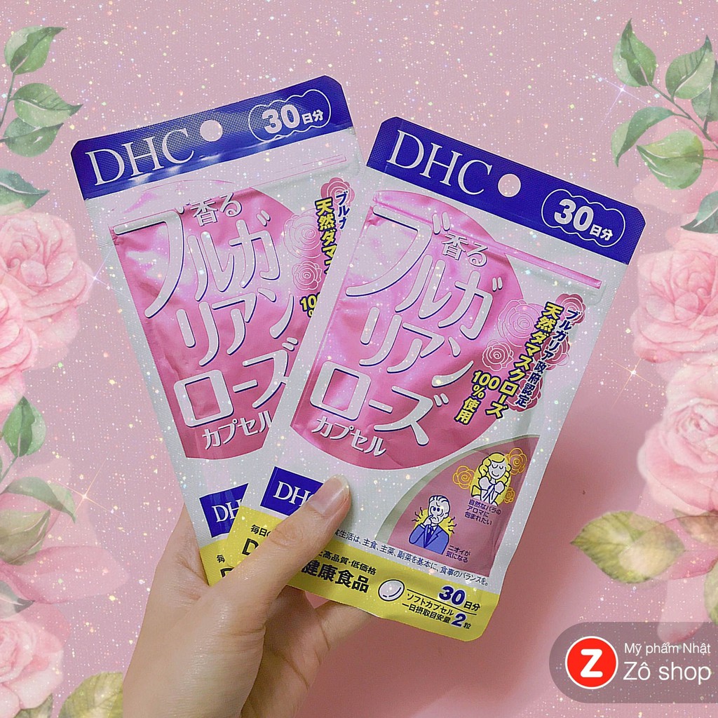 Viên uống thơm cơ thể chiết xuất tinh dầu hoa hồng Bulgaria - DHC Bulgarian Rose Capsule (30 ngày) | BigBuy360 - bigbuy360.vn