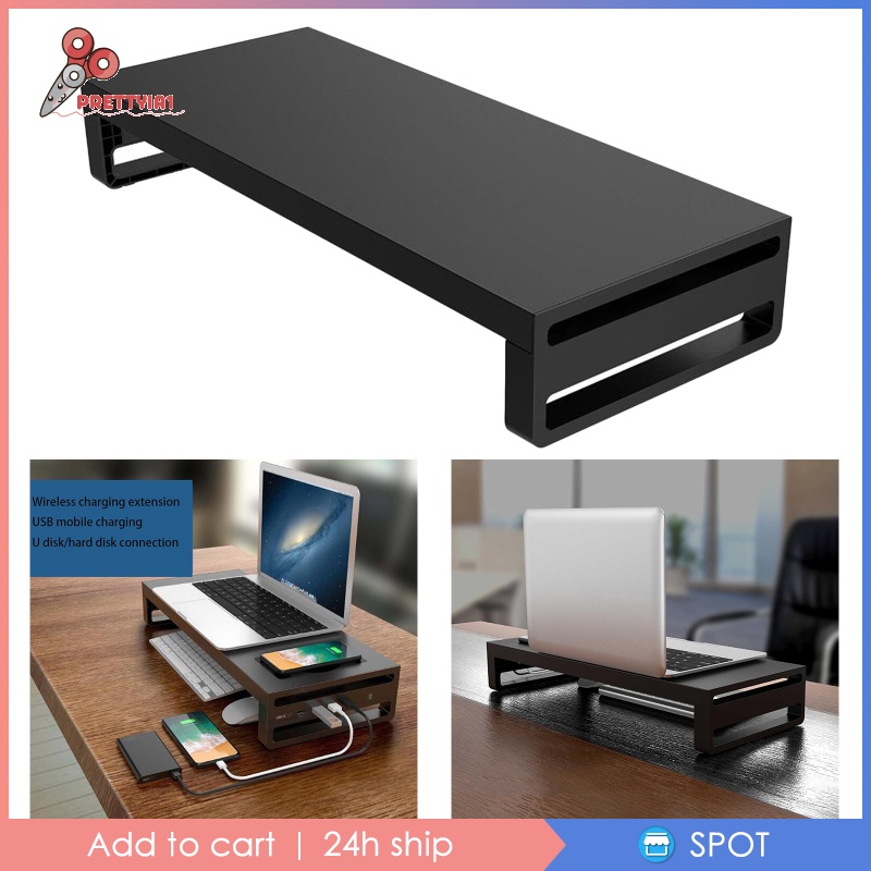 Giá Đỡ Màn Hình Máy Tính PC Bằng Nhôm Prettyia1 Siêu Bền Tiện Dụng Cho Văn Phòng