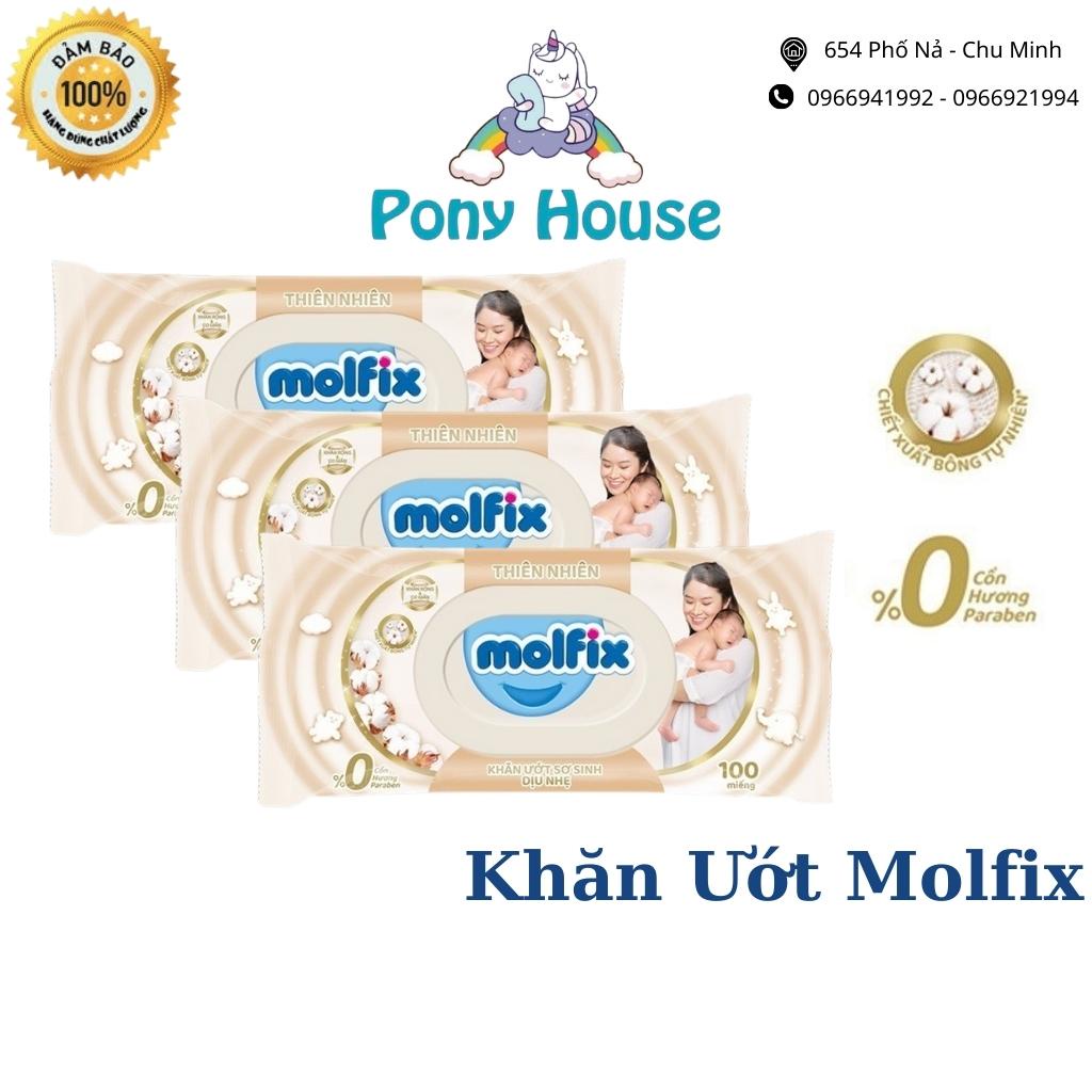 Khăn Ướt Molfix Organic Không Cồn - Giấy Ướt Dành Cho Bé Từ Sơ Sinh Dịu Nhẹ Gói Loại 100 Tờ