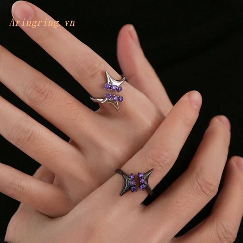 Nhẫn Hình Ngôi Sao Năm Cánh Đính Đá Thời Trang Cho Nữ