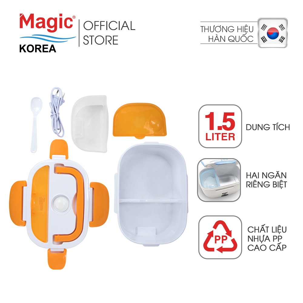 [Mã BMLTA50 giảm 10% đơn 99K] Hộp cơm điện hâm nóng Magic Korea A03 (Xanh)