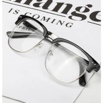 Gọng Kính nửa gọng unisex thời trang nam nữ 0 độ B104 | BigBuy360 - bigbuy360.vn