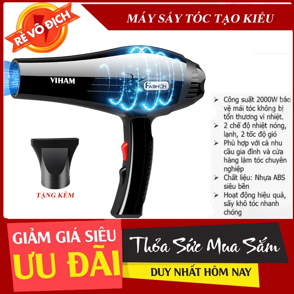 (DEAL SỐC) Máy sấy tóc tạo kiểu, Máy sấy tóc 2 chiều nóng lạnh, Công suất cực lớn, Sale Sốc Hôm Nay, MUA NGAY!