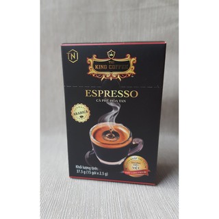 King Coffee Cà Phê Hòa Tan Espresso - Hộp 15 Gói 2.5 g hộp đen