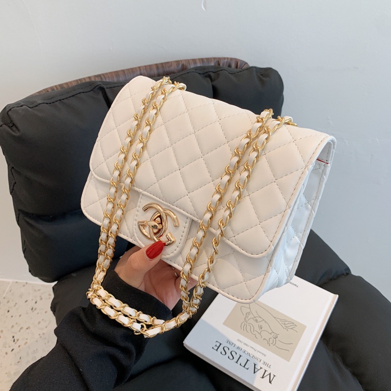 Túi xách IELGY có khóa vặn thiết kế đơn giản thời trang cho nữ