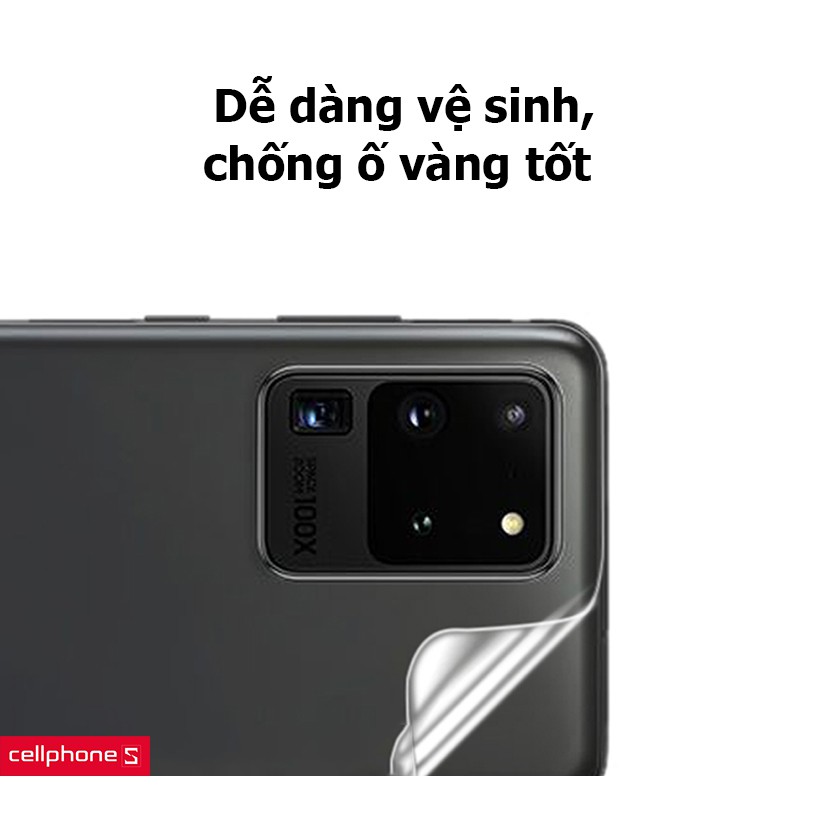 Miếng Dán PPF Mặt Sau Chống Vân Tay Cho Samsung Galaxy S20 Ultra, Dán Lưng Samsung