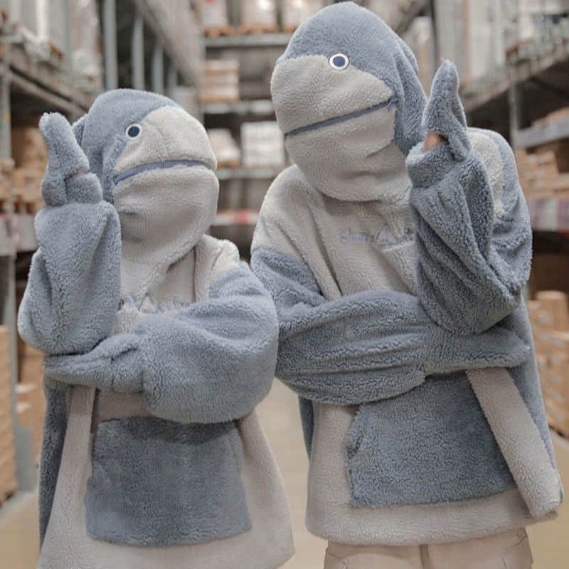 Áo Hoodie Nỉ Hình Con Cá Mập Dễ Thương