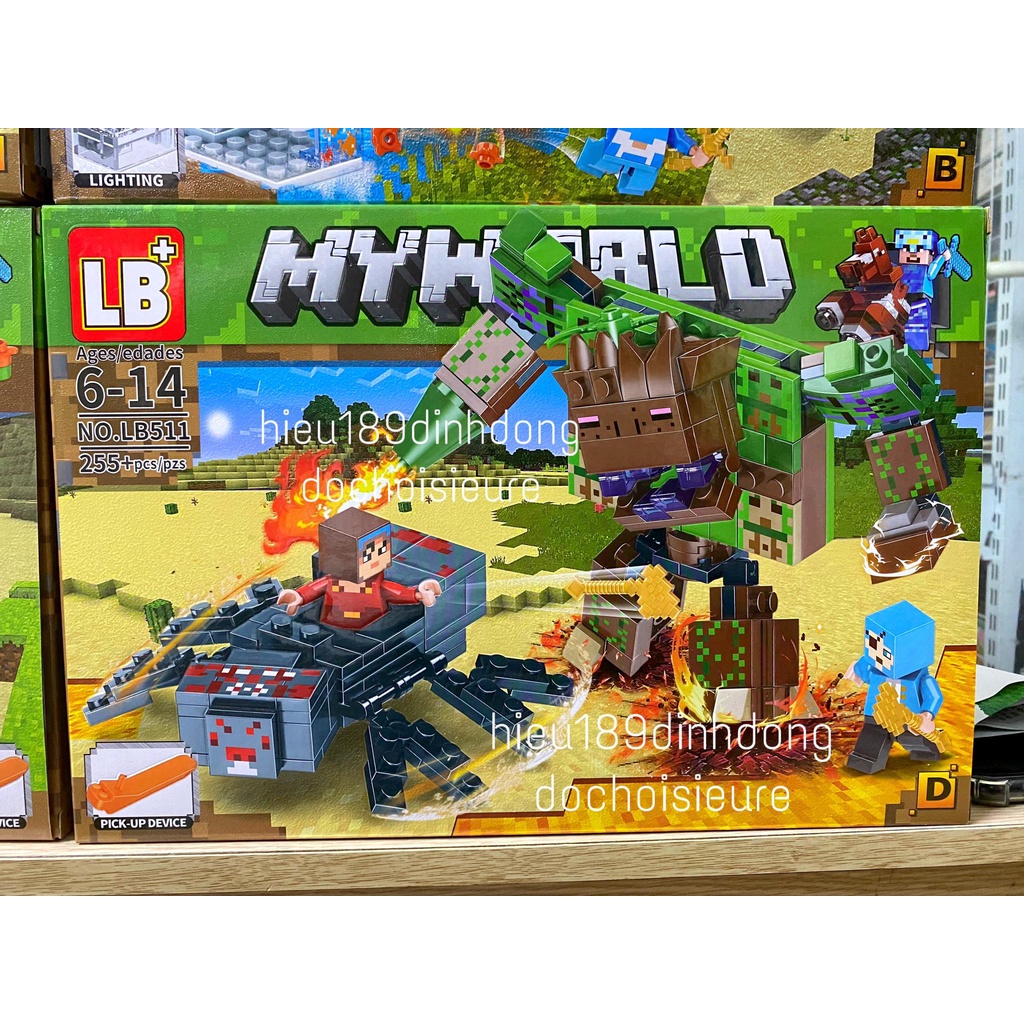 Lắp ráp xếp hình non Minecraft My World thợ săn quái vật LB 511