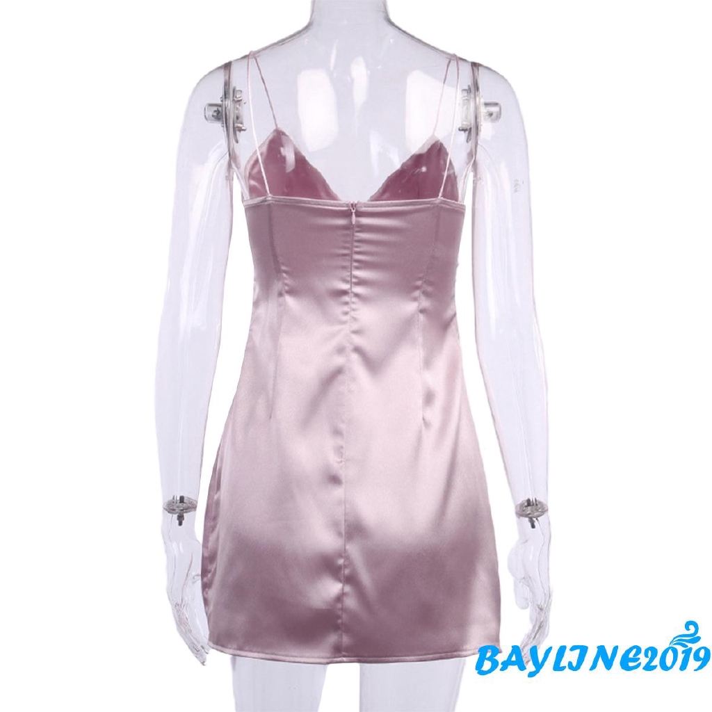 Đầm Hai Dây Cổ Chữ V Xẻ Tà Quyến Rũ Cho Nữ | BigBuy360 - bigbuy360.vn