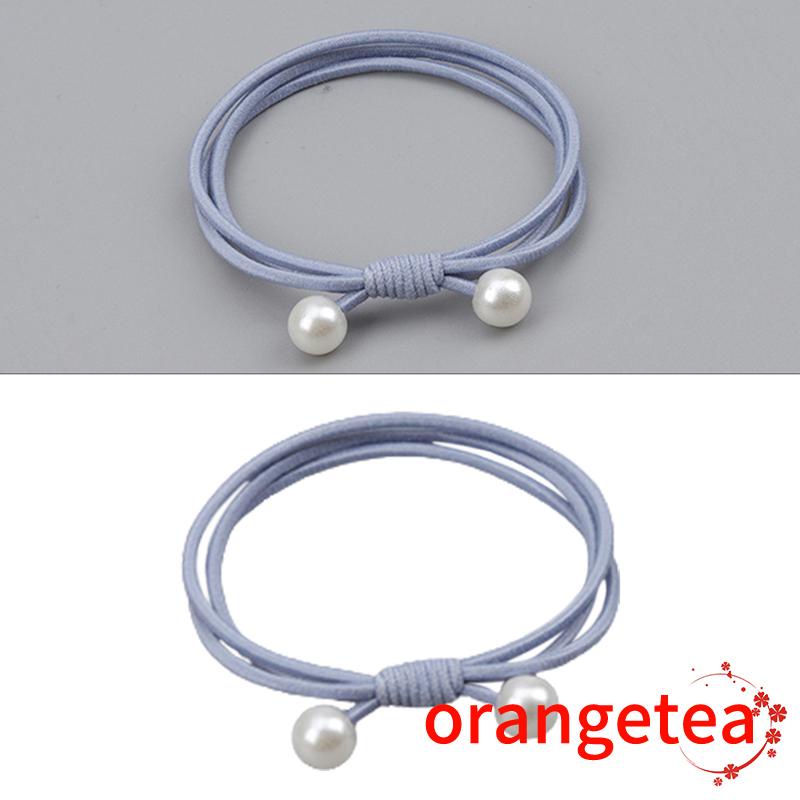 Dây buộc tóc bằng nylon siêu mềm co giãn màu trơn cho nữ