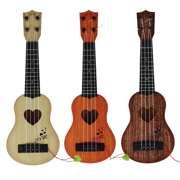 Đàn Ghi Ta Ukulele Mini Họa Tiết Trái Tim