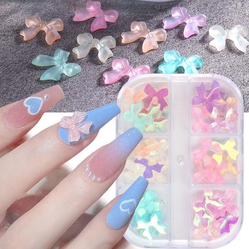 CACTU Phụ Kiện Trang Trí Móng Tay Hình Bươm Bướm Bằng Acrylic Cực Quang