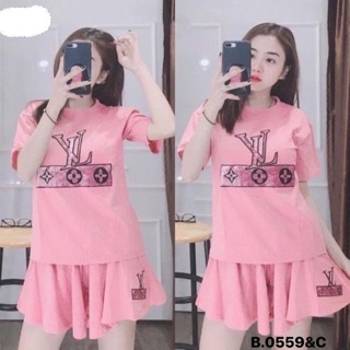 Bộ đùi vl quần ống rộng - c/hđ
