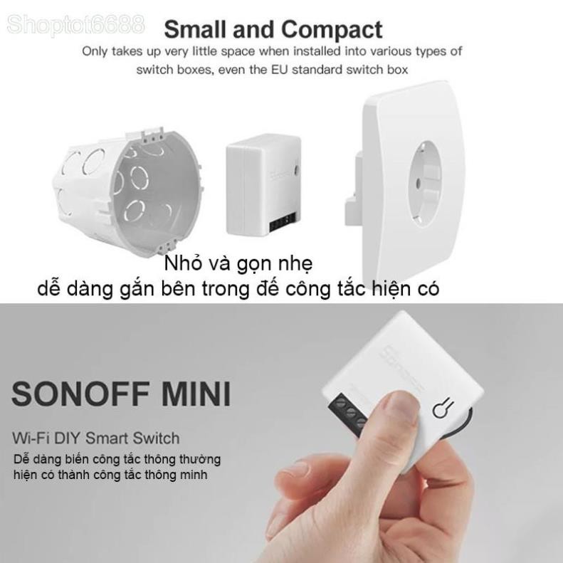 CÔNG TẮC THÔNG MINH WIFI SMARTPHONE SOF MINI GIÚP BIẾN CÔNG TẮC THÔNG THƯỜNG THÀNH CÔNG TẮC THÔNG MINH (Kho hàng Hà Nội)