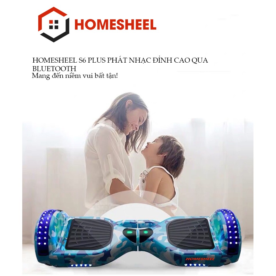 Xe điện cân bằng Homesheel S6 Plus Phiên bản Rồng_màu blue