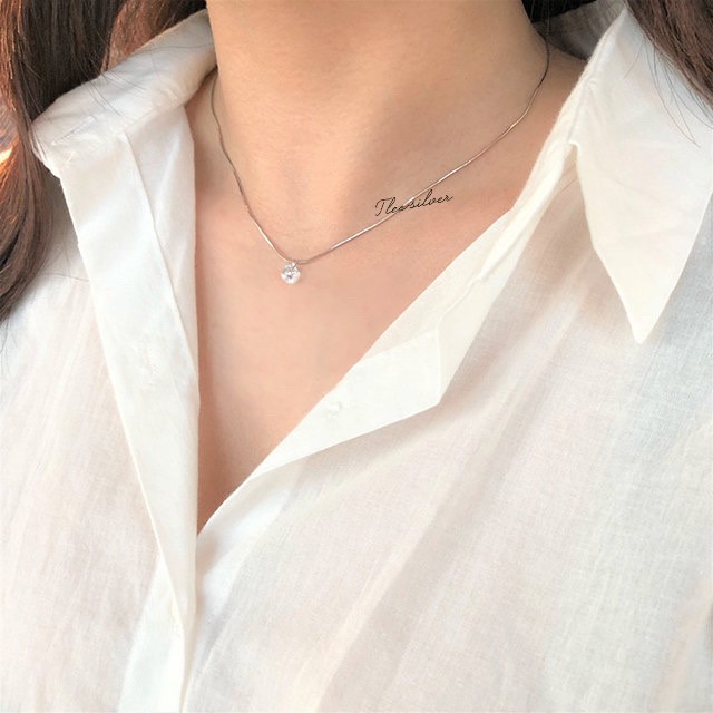 Dây chuyền bạc tlee, vòng cổ mặt nụ đá - TleeJewelry