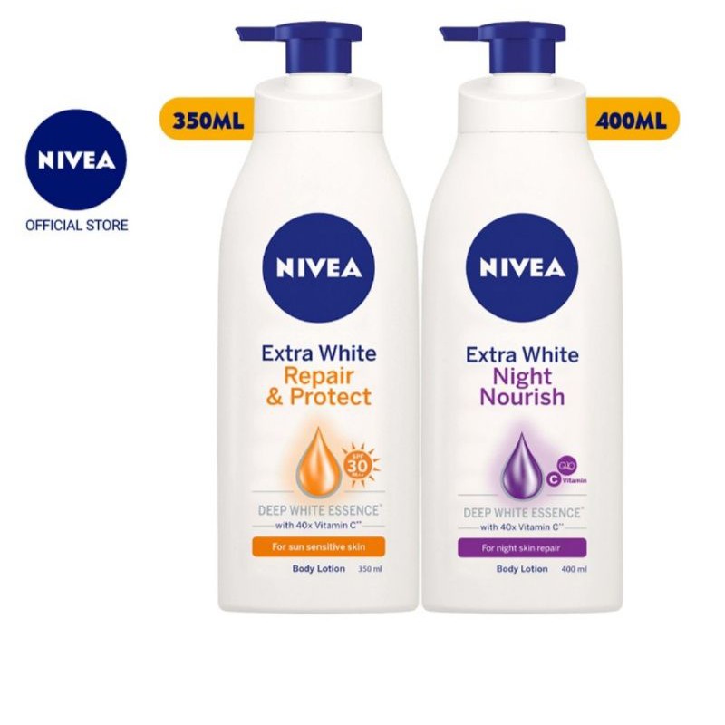 Sữa dưỡng thể trắng da Ngày (350ml) & Đêm (400ml) NIVEA