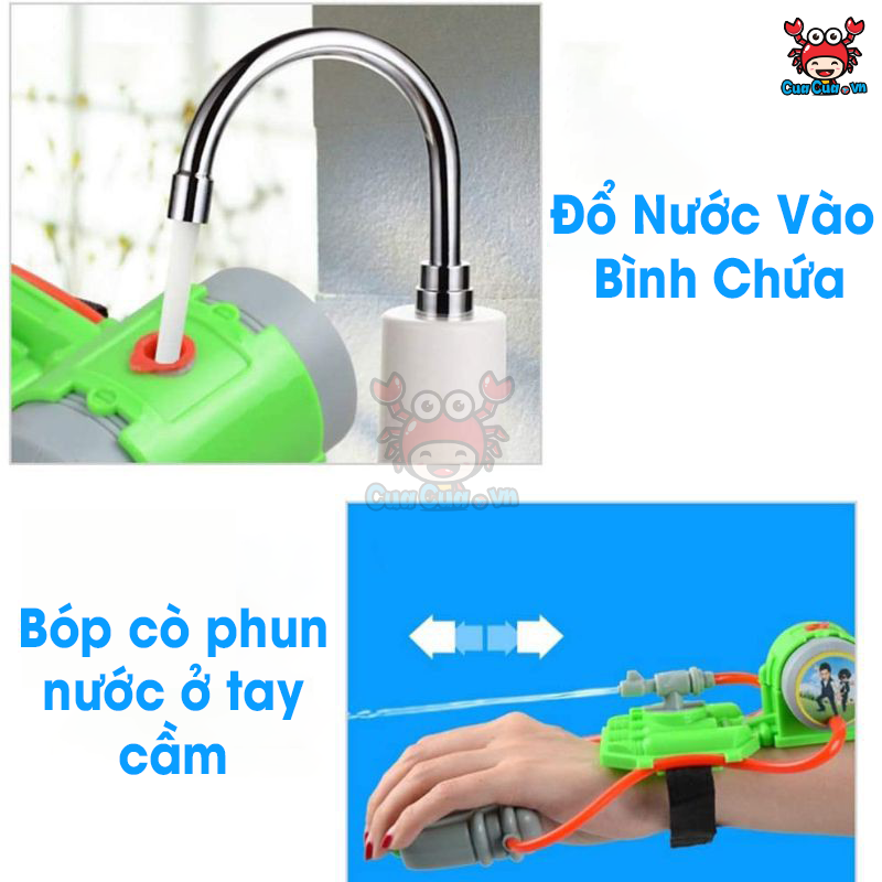 Súng Nước Người Nhện Đồ Chơi Trẻ Em - Súng Bắn Nước Đeo Tay Phun Nước Tơ Nhện Cho Bé Nhập Vai Spiderman