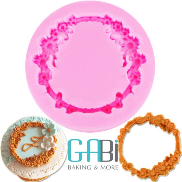 Khuôn fondant silicon vòng hoa nhỏ