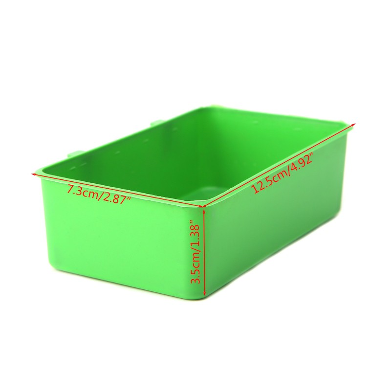 Khay đựng nước/thức ăn bằng nhựa gắn lồng chim tiện lợi