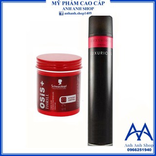 Combo Sáp vuốt tóc Osis và Gôm Lủuious/Gôm Shadow