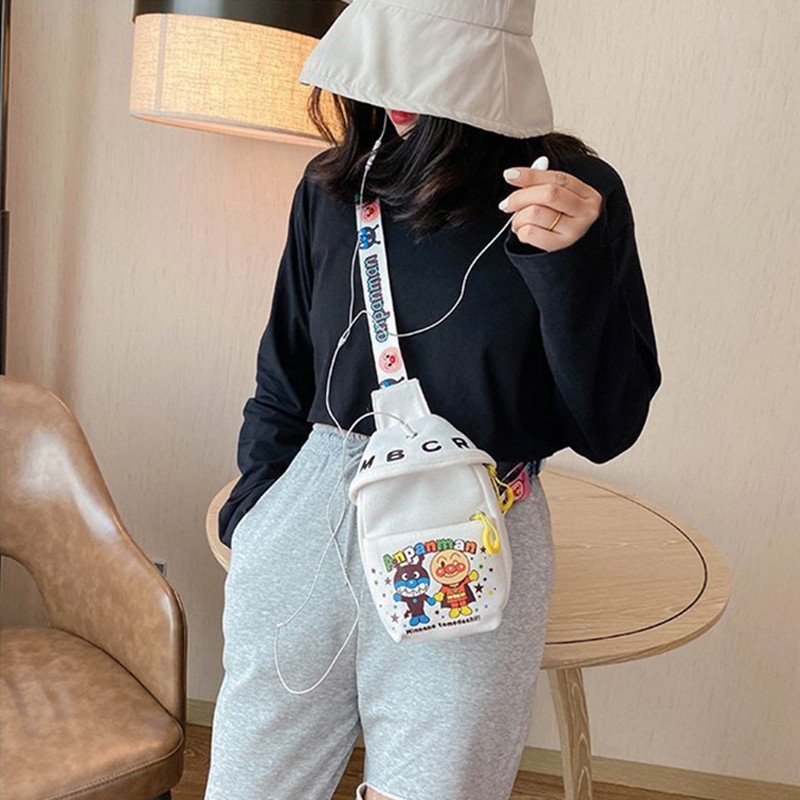 【Neil Baby】Túi Đeo Chéo Vai Bằng Vải canvas Họa Tiết Hoạt Hình Dễ Thương Dành Cho Bé Học Mẫu Giáo Túi Đeo Chéo In Họa Tiết Hoạt Hình Kiểu