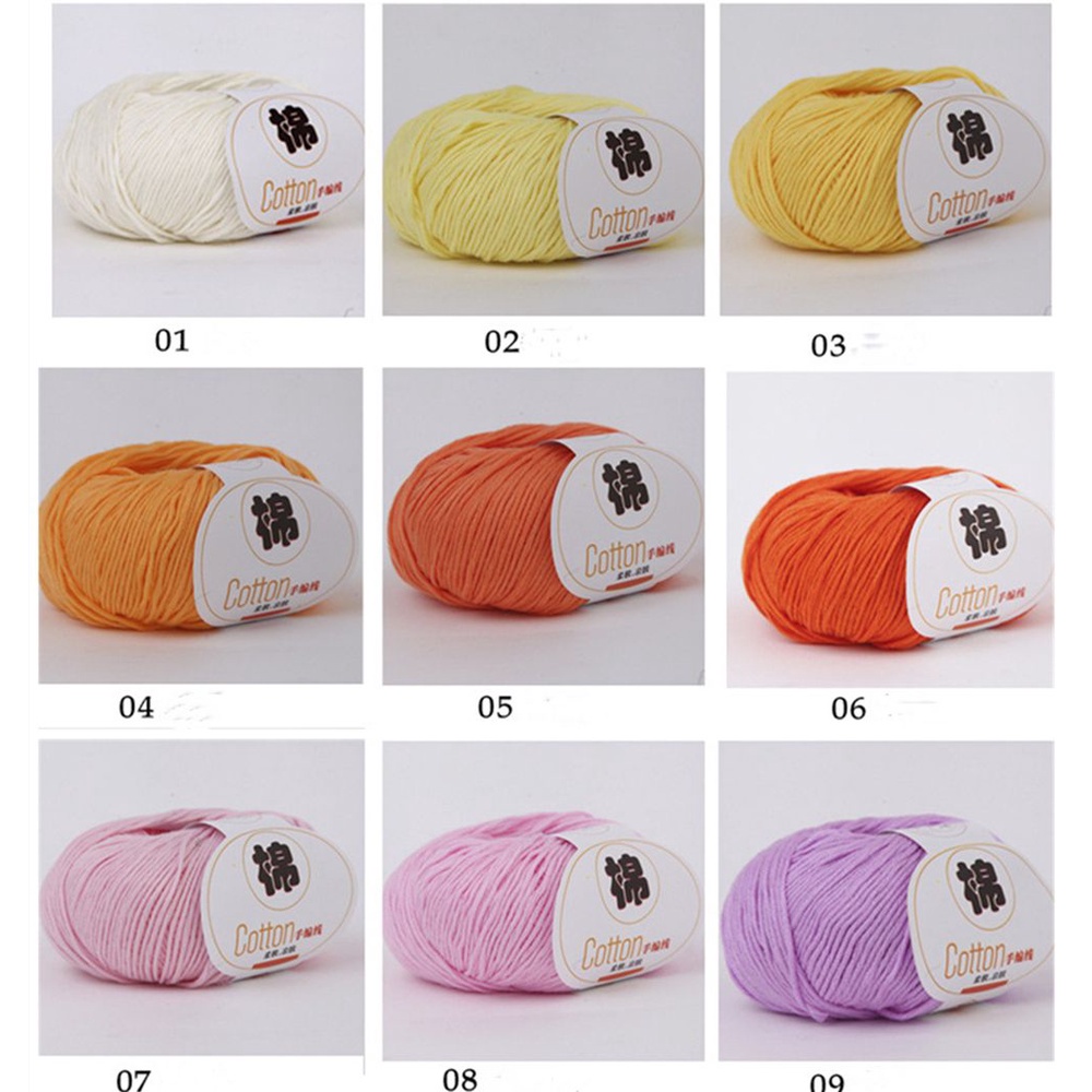 Cuộn len sợi cotton mềm mại màu trơn chất lượng cao
