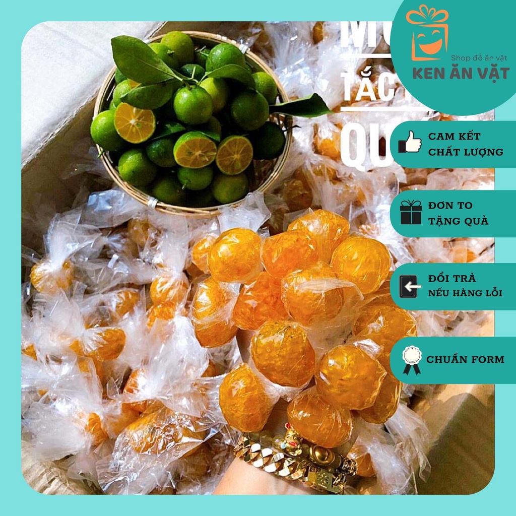 Mứt tắc quấn 450gr, ô mai quất, đồ ăn vặt ngon ngon không chất bảo quản