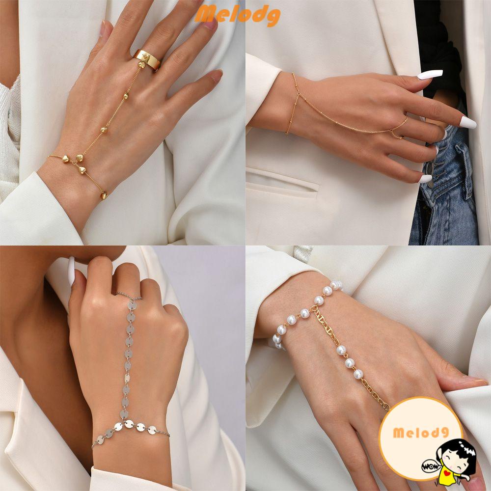 Vòng Tay Nhiều Lớp Kèm Nhẫn Điều Chỉnh Được Phối Tua Rua Phong Cách Boho Thời Trang Cho Nữ