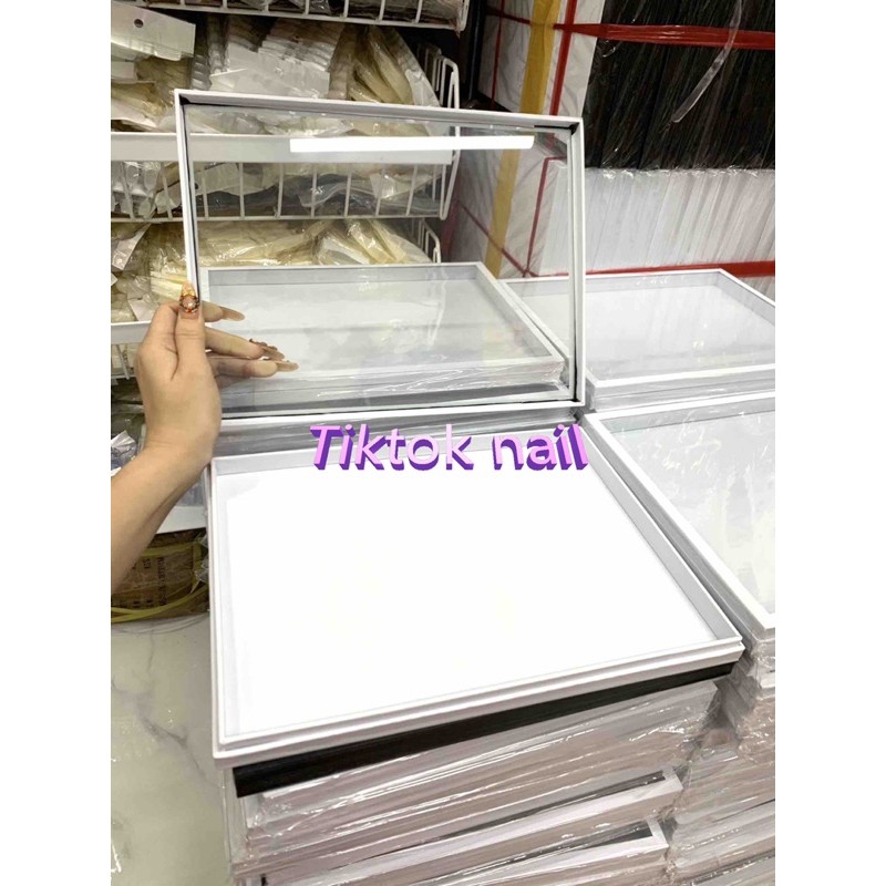 hộp kính chưng mẫu saze to