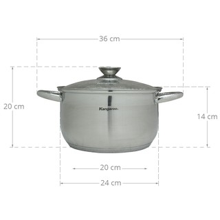 Nồi inox Kangaroo KG868L 24cm