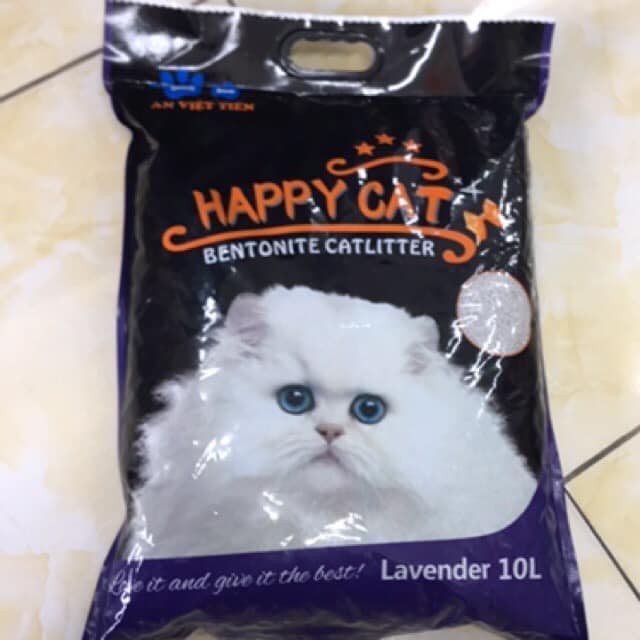 [Mã PET50K giảm Giảm 10% - Tối đa 50K đơn từ 250K] ( Nhanh Vón Cục ) Cát Vệ Sinh Happy Cat Cho Mèo 10L - Mùi Lavender