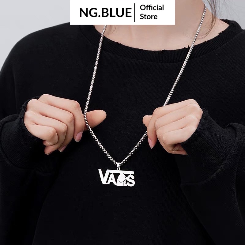 Dây chuyền Vans,Thrasher thép titan chống gỉ cho nam,nữ phong cách Hiphop (VC26)