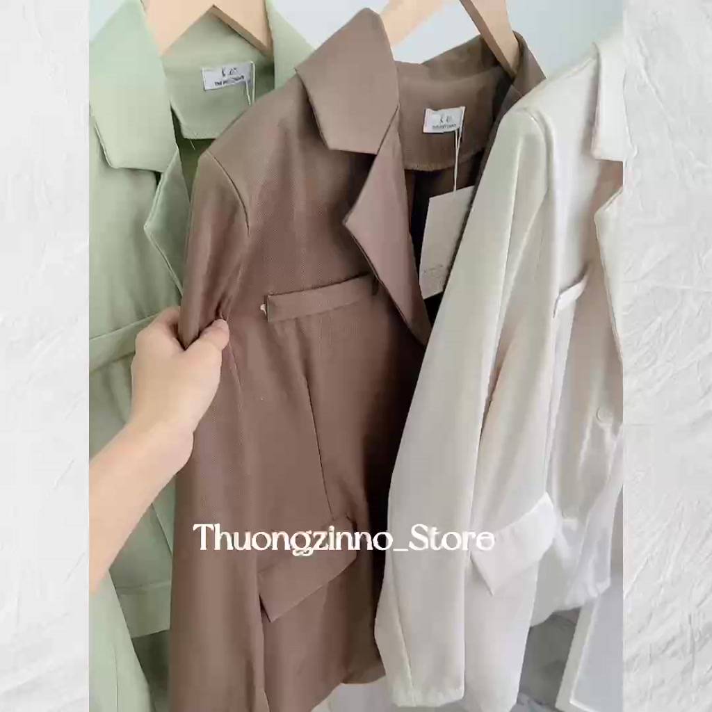 Áo blazer túi hộp nhiều màu hiện đại 2 lớp phong cách Hàn Quốc Áo vest khoác ngoài | BigBuy360 - bigbuy360.vn