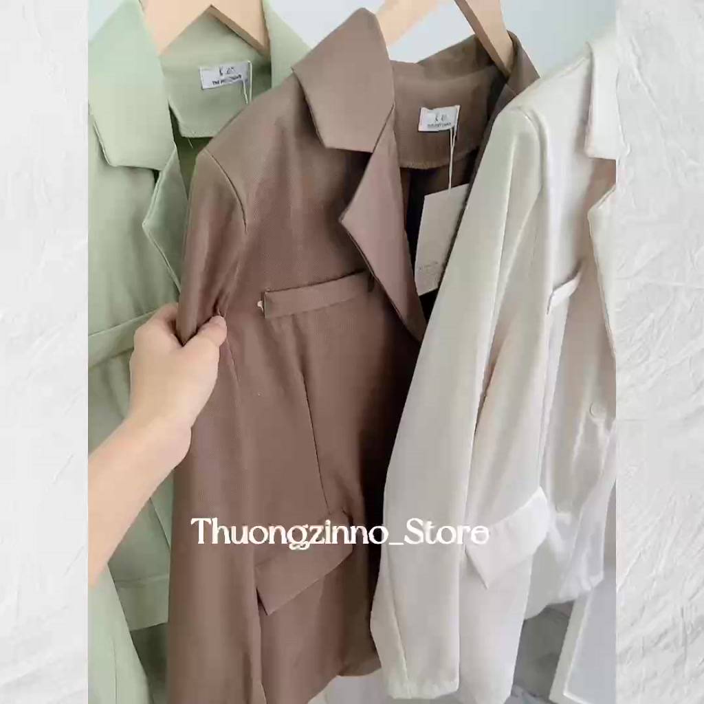 [Ảnh thật/Video Áo Blazer 2 lớp 4 cúc mẫu mới Áo vest nữ khoác ngoài | BigBuy360 - bigbuy360.vn