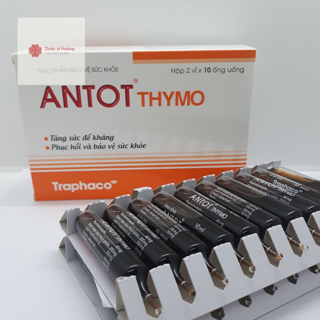 Antot Thymo Traphaco - Bổ sung vitamin, tăng cường sức đề kháng cho bé ( hộp 2 vỉ x 10 ống )