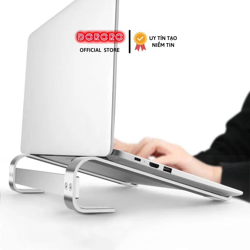Đế đỡ Laptop tản nhiệt hợp kim nhôm cố định - Giá đỡ tản nhiệt nhôm cố định dành cho laptop macbook &lt;= 17 inch