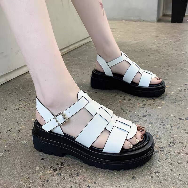 Dép giày sandal nữ ĐỘC_Store siêu nhẹ êm quai da clasic (2 màu)