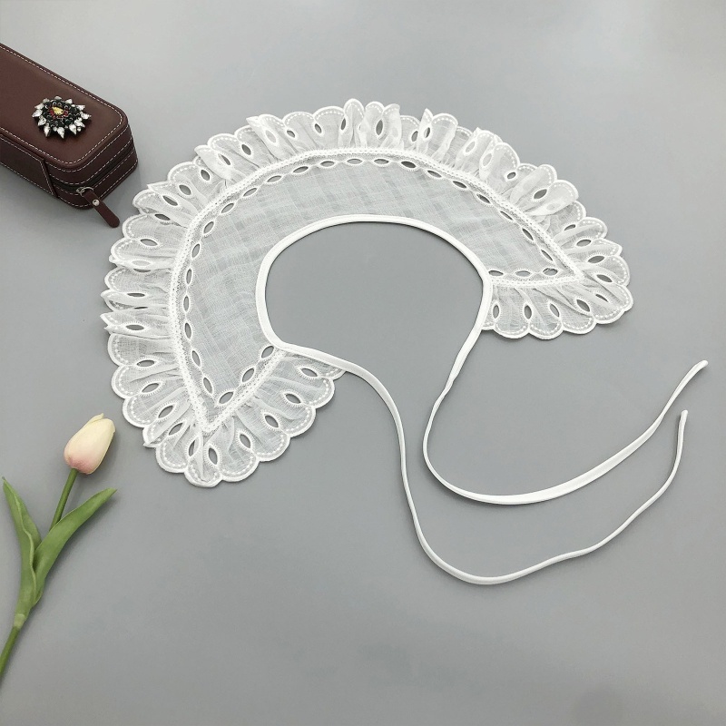 Cổ Áo Giả Thêu Họa Tiết Dickey Có Thể Tháo Rời Cho Nữ