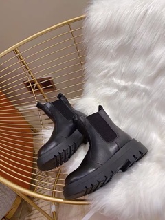 (Order) Boots da trơn đế cao cổ chun Hàn Quốc (ảnh thật +video)