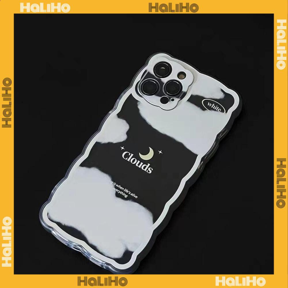 iPhone Case Silicone Soft Case TPU Clear Case Wave Non-Slip Camera Full Coverage Protection Shockproof Moon Cloud For iPhone 13 Pro Max iPhone 12 Pro Max iPhone 11 iPhone 7 Plus