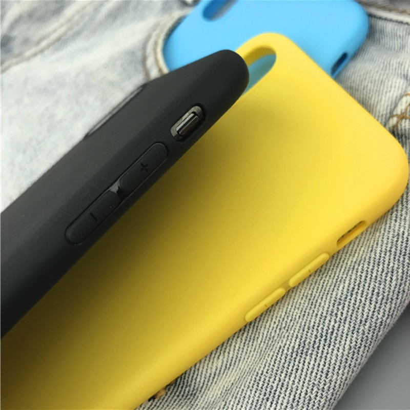 Ốp Điện Thoại Cao Su Mềm Nhám Màu Kẹo Cho iPhone X XS Max 6S 8 Plus 7 SE