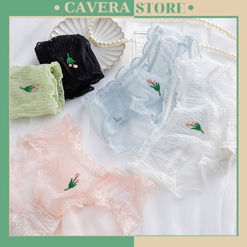 Quần lót ren nữ cao cấp, quần chíp nữ ren đũi kết hợp nhánh hóa vừa gợi cảm vừa dễ thương L2835