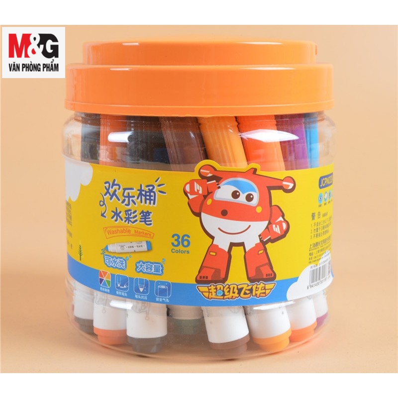 Bút nước M&amp;G JCPN0321/JCPN0322/JCPN0323 nhiều màu hình siêu nhân đỏ