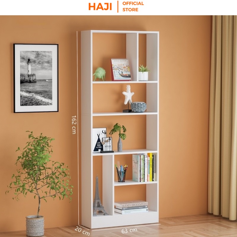 Kệ trang trí gỗ HAJI đa ngăn chắc chắn chống đổ A233