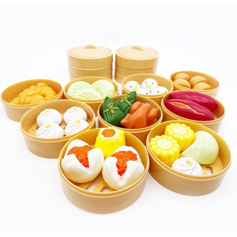 Hộp đồ chơi bánh bao pizza 82 chi tiết đáng yêu cho bé