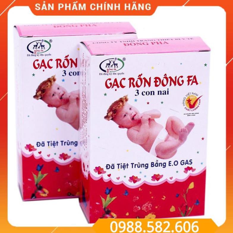 Băng Rốn Đông Fa, Gạc Rốn Cho Trẻ Sơ Sinh - Hộp 3 Miếng - 8938501545015