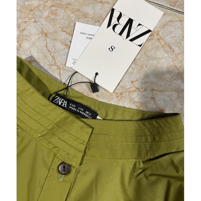 Áo Zara Xuất Bèo Tầng Dễ Thương Xanh Đậm Size SM