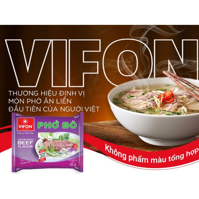 Combo 5 gói phở bò ăn liền VIFON 65g